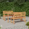 Image de vidaXL Ensemble à manger de jardin 3 pcs Bois de teck massif
