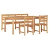 Image de vidaXL Ensemble à manger de jardin 4 pcs Bois de teck massif