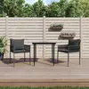 Image de vidaXL Chaises de jardin avec coussins lot de 2 noir 54x61x83 cm rotin