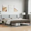 Image de vidaXL Cadre de lit métal sans matelas avec tête de lit noir 200x200cm