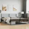 Image de vidaXL Cadre de lit métal sans matelas avec pied de lit noir 183x213cm