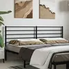 Image de vidaXL Tête de lit de remplacement métal noir 200 cm