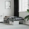 Image de vidaXL Cadre de lit métal sans matelas avec tête de lit blanc 75x190cm