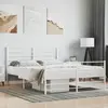 Image de vidaXL Cadre de lit métal sans matelas et pied de lit blanc 120x190 cm