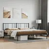Image de vidaXL Cadre de lit métal sans matelas avec tête de lit noir 200x200cm