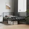 Image de vidaXL Cadre de lit métal sans matelas et pied de lit noir 100x200 cm