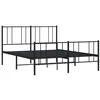 Image de vidaXL Bedframe met hoofd- en voeteneinde metaal zwart 120x190 cm
