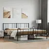 Image de vidaXL Cadre de lit métal sans matelas avec pied de lit noir 180x200cm