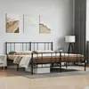 Image de vidaXL Cadre de lit métal sans matelas avec pied de lit noir 183x213cm
