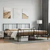 Image de vidaXL Cadre de lit métal sans matelas avec pied de lit noir 200x200cm