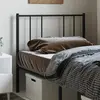 Image de vidaXL Tête de lit de remplacement métal noir 90 cm