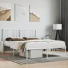 Image de vidaXL Cadre de lit métal sans matelas et tête de lit blanc 135x190 cm