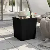 Image de vidaXL Table de jardin avec couvercle amovible noir polypropylène