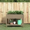 Image de vidaXL Lit surélevé de jardin marron clair 110x45x79 cm polypropylène