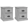 Image de vidaXL Nachtkastjes 2 st 39x39x47,5 cm bewerkt hout betongrijs