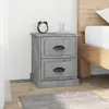 Image de vidaXL Tables de chevet 2 pcs gris béton 39x39x47,5 cm bois ingénierie