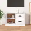 Image de vidaXL Meuble TV blanc brillant 73x35,5x47,5 cm bois d'ingénierie