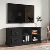 Image de vidaXL Meuble TV noir 102x35,5x47,5 cm bois d'ingénierie