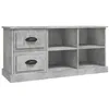 Image de vidaXL Meuble TV gris béton 102x35,5x47,5 cm bois d'ingénierie