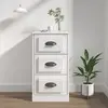 Image de vidaXL Buffet blanc brillant 36x35,5x67,5 cm bois d'ingénierie