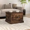 Image de vidaXL Table basse Chêne fumé 50x50x35 cm Bois d'ingénierie
