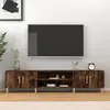 Image de vidaXL Meuble TV chêne fumé 180x31,5x40 cm bois d'ingénierie