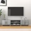 Image de vidaXL Meuble TV sonoma gris 180x31,5x40 cm bois d'ingénierie