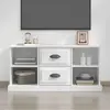 Image de vidaXL Meuble TV blanc 99,5x35,5x48 cm bois d'ingénierie