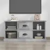 Image de vidaXL Meuble TV gris béton 99,5x35,5x48 cm bois d'ingénierie