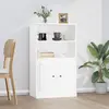Image de vidaXL Buffet haut blanc 60x35,5x103,5 cm bois d'ingénierie