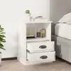 Image de vidaXL Tables de chevet 2 pcs blanc brillant 43x36x60 cm