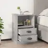 Image de vidaXL Tables de chevet 2 pcs gris béton 43x36x60 cm