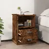 Image de vidaXL Tables de chevet 2 pcs chêne fumé 43x36x60 cm