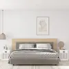 Image de vidaXL Tables de chevet 2 pcs blanc brillant 43x36x50 cm
