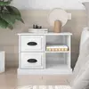 Image de vidaXL Table de chevet blanc brillant 60x35,5x45 cm