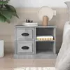 Image de vidaXL Table de chevet gris béton 60x35,5x45 cm