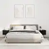 Image de vidaXL Tables de chevet murales 2 pcs noir 41,5x36x28 cm