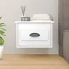 Image de vidaXL Table de chevet murale blanc brillant 41,5x36x28 cm