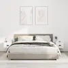Image de vidaXL Tables de chevet murales 2 pcs blanc brillant 41,5x36x28 cm
