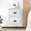 Image de vidaXL Tables de chevet murales 2 pcs blanc 41,5x36x53 cm