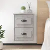 Image de vidaXL Tables de chevet murales 2 pcs gris béton 41,5x36x53 cm