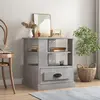Image de vidaXL Table d'appoint gris béton 50x50x60 cm bois d'ingénierie