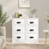 Image de vidaXL Buffet blanc 70x35,5x67,5 cm bois d'ingénierie