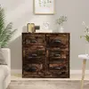 Image de vidaXL Buffet chêne fumé 70x35,5x67,5 cm bois d'ingénierie