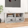 Image de vidaXL Meuble TV gris béton 93x35,5x45 cm bois d'ingénierie