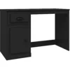 Image de vidaXL Bureau avec tiroir noir 115x50x75 cm bois d'ingénierie