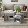 Image de vidaXL Tables basses 3 pcs gris béton bois d'ingénierie