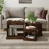 Image de vidaXL Tables basses 3 pcs chêne fumé bois d'ingénierie