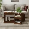 Image de vidaXL Tables basses 3 pcs chêne marron bois d'ingénierie