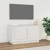 Image de vidaXL Meuble TV blanc 80x35x45 cm bois d'ingénierie